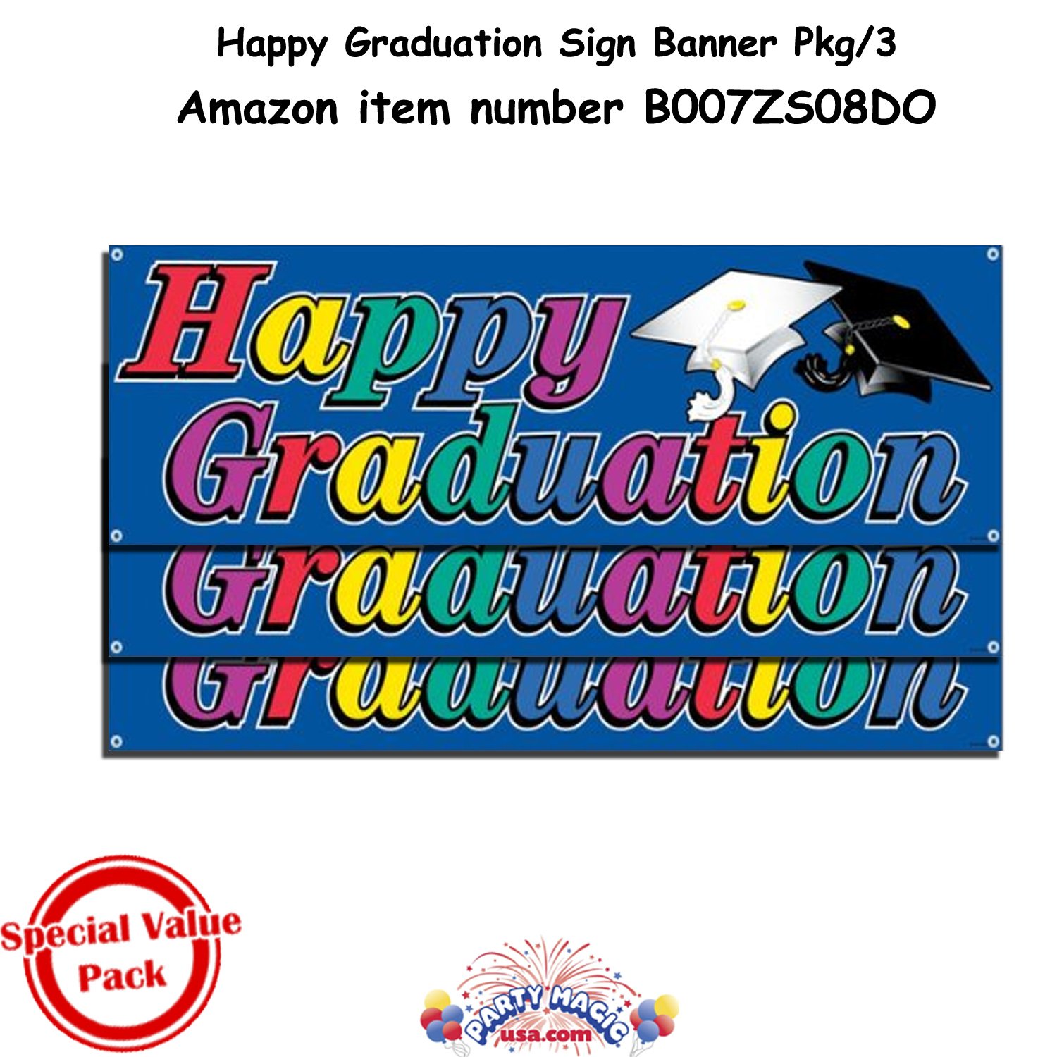 Amazon.com: Happy Graduation Sign Banner Party Accessory (1 count